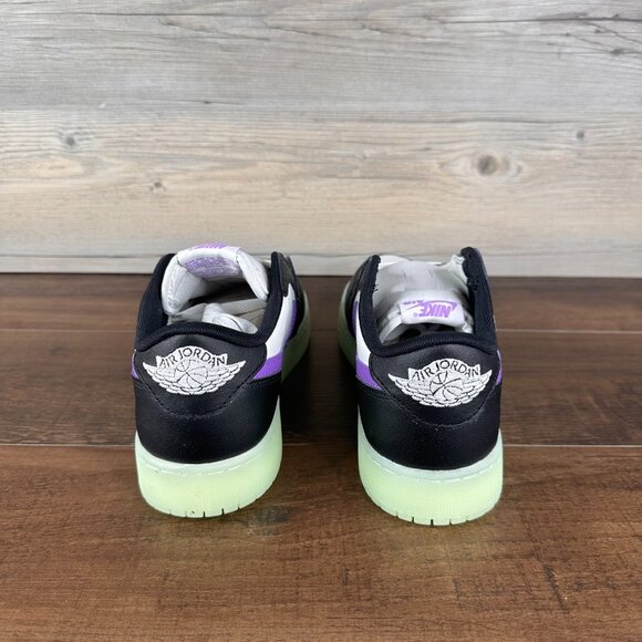 Nike Air Jordan 1 Low OG GS Size 6.5 Black Volt Tint HF0410 001 Glow in the Dark - Picture 5 of 9